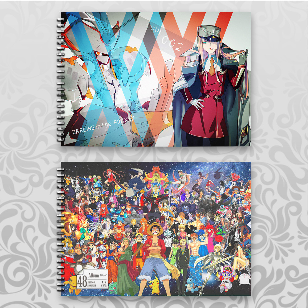 Альбом для малювання А4 Darling in The Franxx 48 аркушів 010