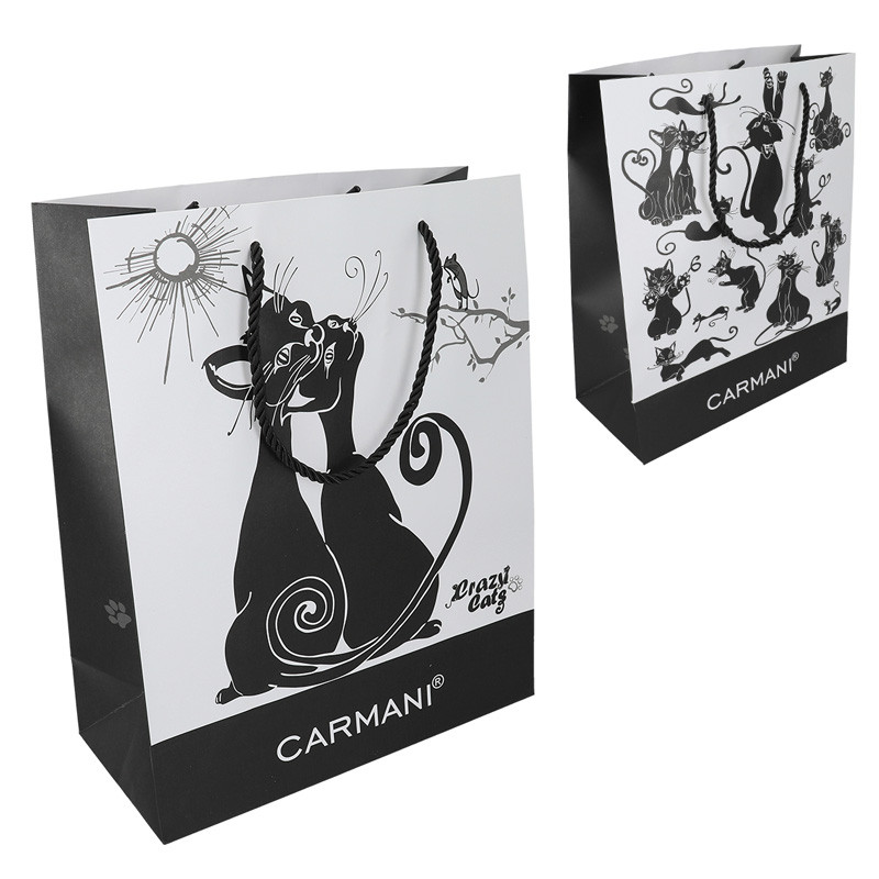 Подарунковий пакет Carmani «Crazy cats» (26x32x10 см) (033-2011)