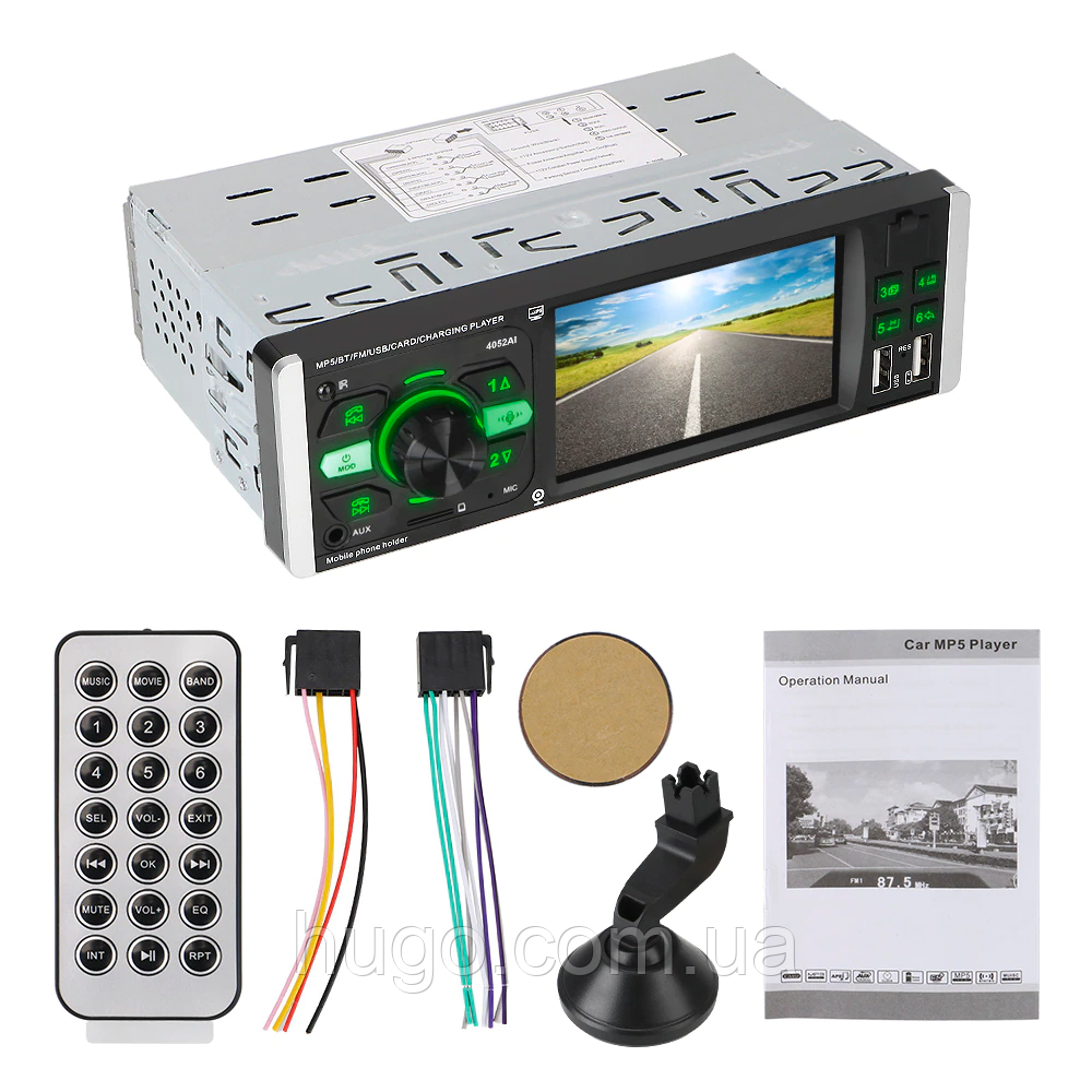 Автомагнітола з екраном 1DIN MP5 4052AI / Магнітола в машину / Магнітола в автомобіль