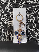 Брелок на ключи сова со стразами