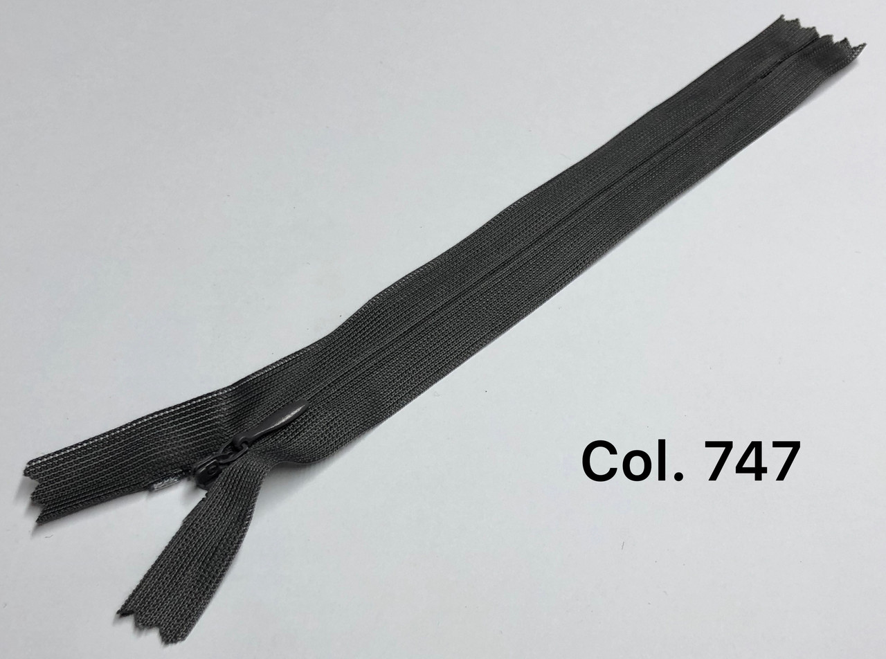 Потайна блискавка 18 см графіт