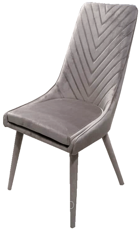 Стілець кухонний темно сіро бежевий тканина оксамит DAOSUN DC 693А, фото 1