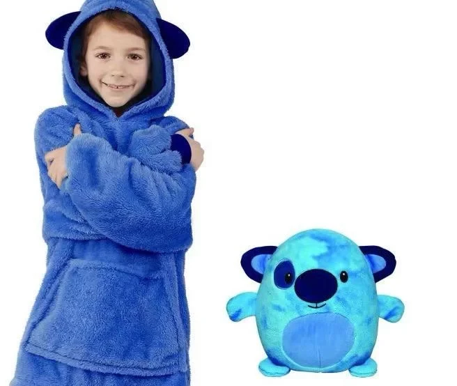 Дитячий Плед - худі толстовка халат з капюшоном і рукавами Huggle Pets Hoodie