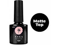 Топ матовый для гель-лака Saga Velvet Top Coat, 8 мл