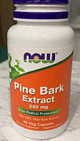 Пікногенол Екстракт соснової кори NOW Pine Bark Extract 240 mg 90 капсул вегетаріанських