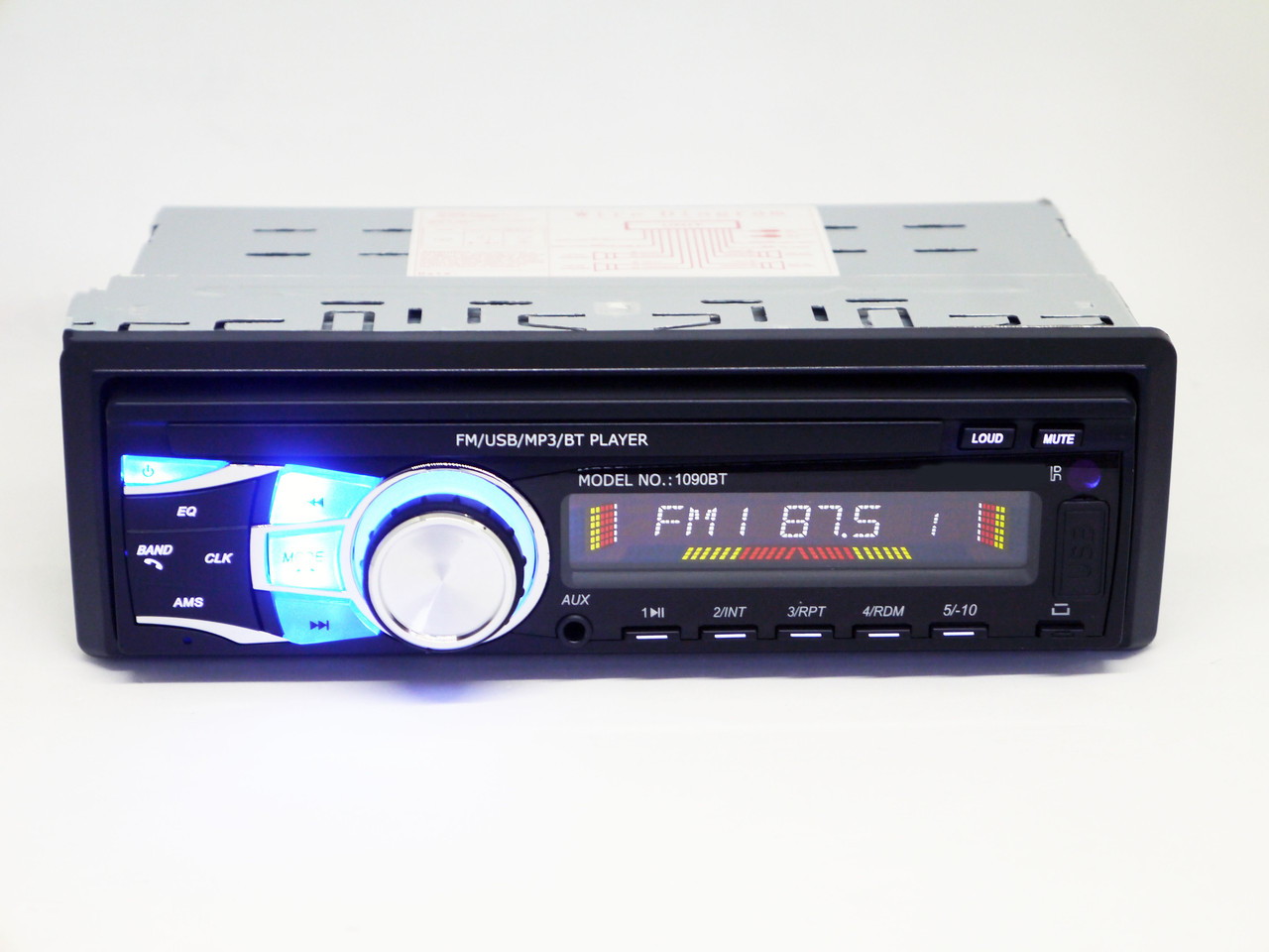 Автомагнітола 1090BT — Bluetooth MP3 Player, FM, USB, microSD, AUX — З'ЄМНА панель