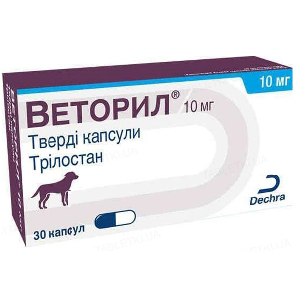 Веторил 10 мг, 30 таб (Dechra)