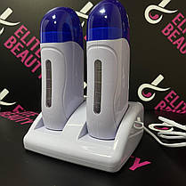 Білий воскоплав на 2 касети з базою, фото 2