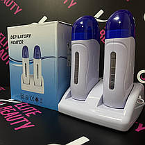 Білий воскоплав на 2 касети з базою, фото 3