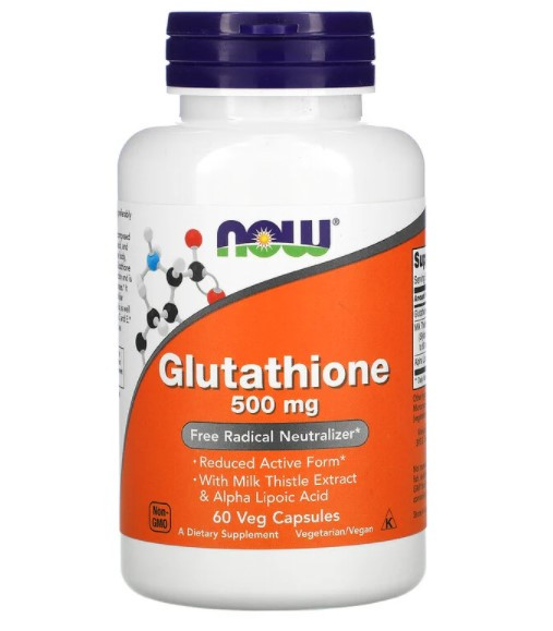 Глутатіон 500 Now Foods Glutathione 500 mg 60 вег капс