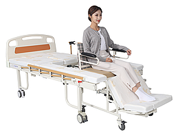 Медичне функціональне ліжко MIRID W02. Ліжко з вбудованим кріслом. Ліжко для реабілітації.