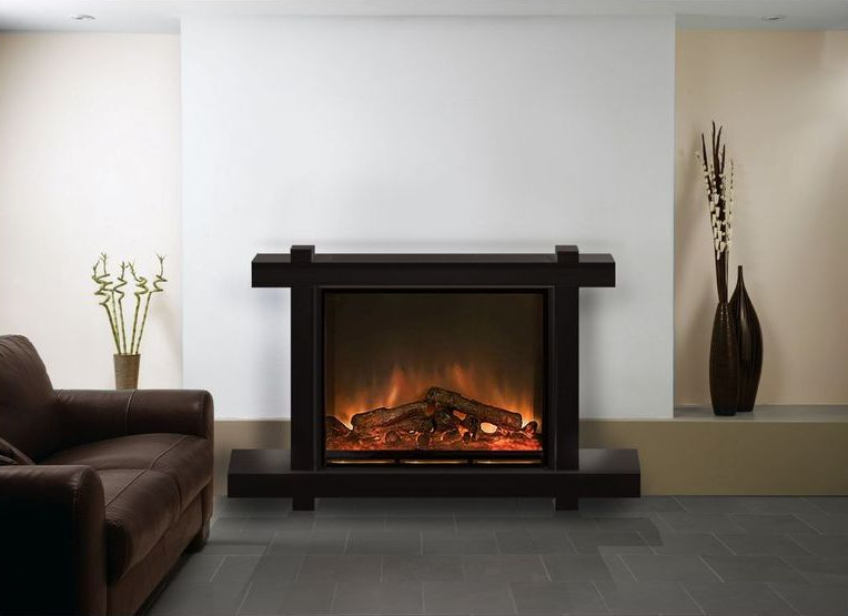 Сучасний каминокомплект Fireplace Макао Венге з ефектом живого вогню зі звуком і обігрівом