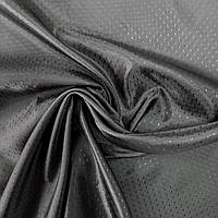Тканина підкладкова для пальто чорна з вишивкою, ш. 150 см