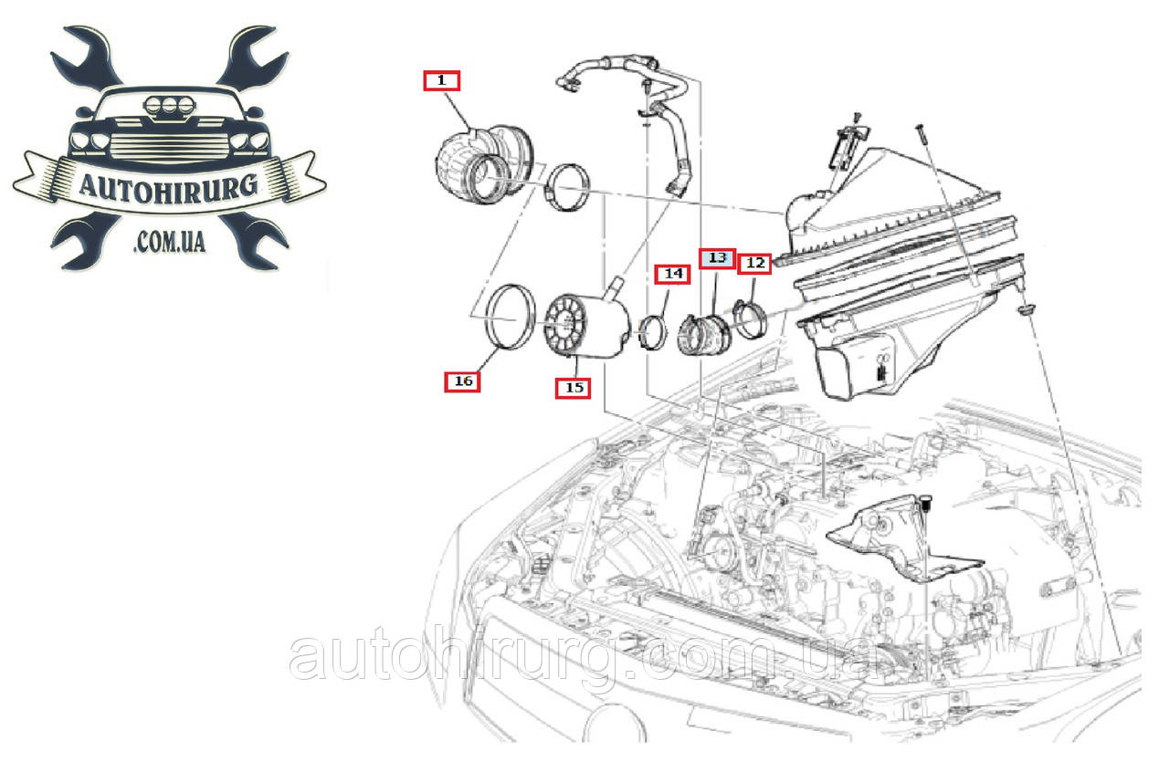Патрубок повітряного фільтра Cadillac ATS 20857938