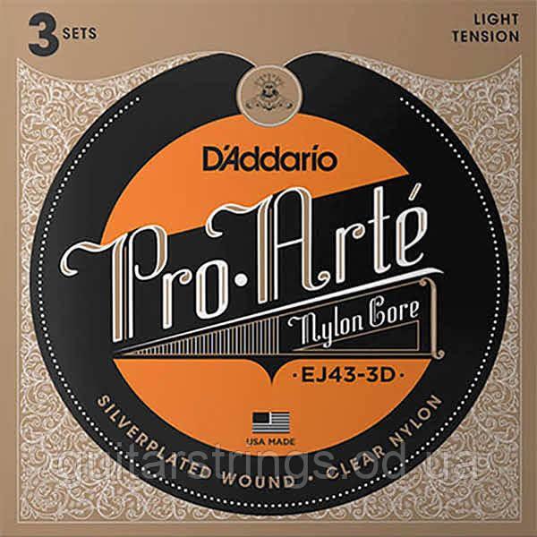 Струни D'Addario EJ43-3D Pro Arte Light Tension 27.5-42 3 sets