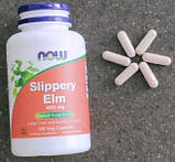 Слизький в'яз NOW Slippery Elm 400 mg 100 капсул вегетаріанських, фото 5