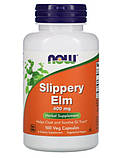 Слизький в'яз NOW Slippery Elm 400 mg 100 капсул вегетаріанських, фото 7