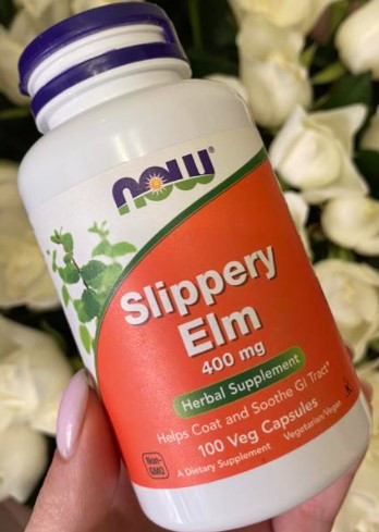 Слизький в'яз NOW Slippery Elm 400 mg 100 капсул вегетаріанських