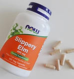 Слизький в'яз NOW Slippery Elm 400 mg 100 капсул вегетаріанських, фото 8