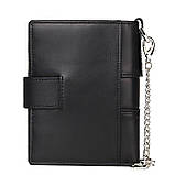 Чоловічий гаманець з натуральної шкіри. Шкіряний гаманець чоловічий портмоне зі шкіри Чорний, фото 6