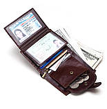 Чоловічий гаманець з натуральної шкіри. Шкіряний гаманець чоловічий портмоне зі шкіри Чорний, фото 9