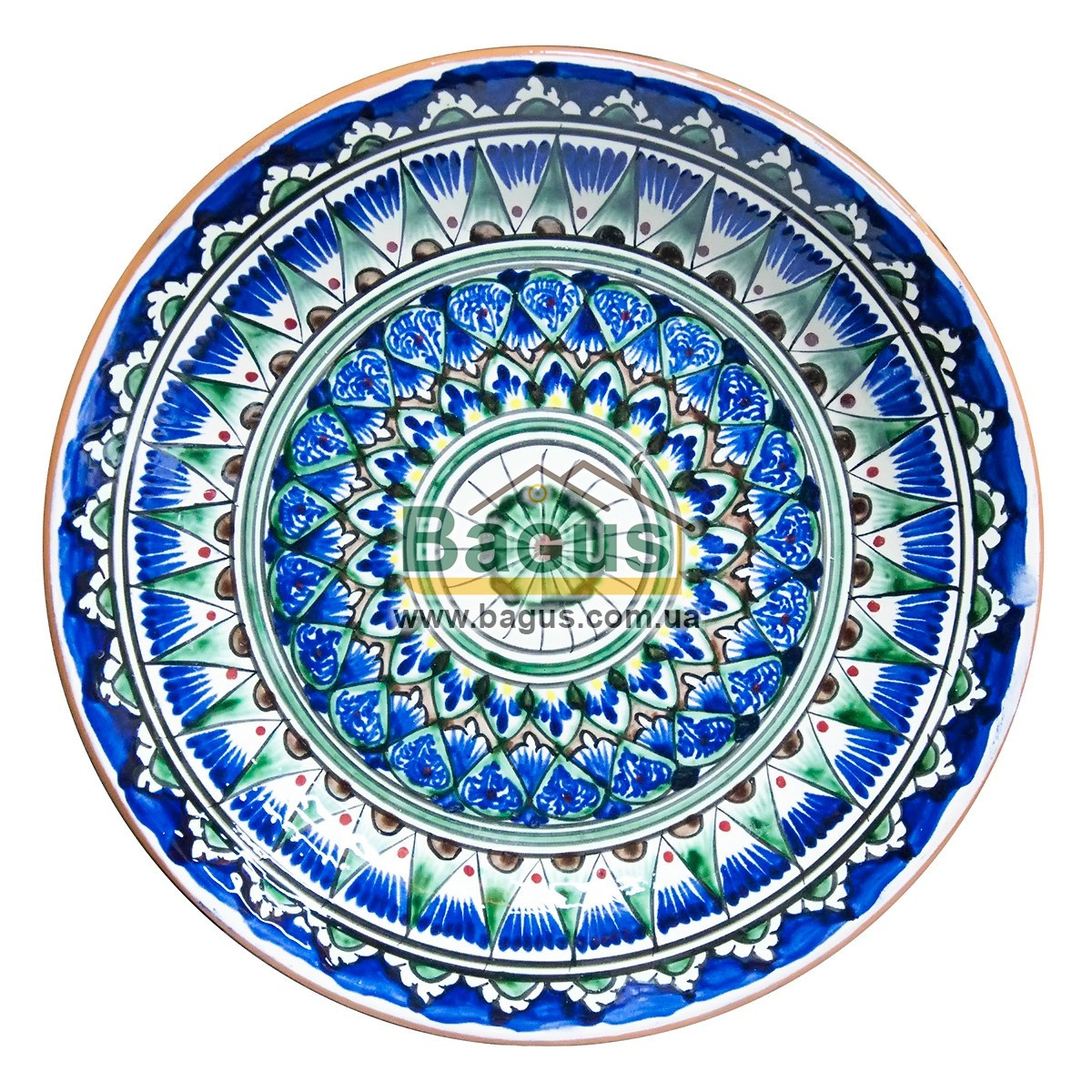 Ляган узбецький (тарілка узбецька) діаметр 25см ручна робота 2504-01