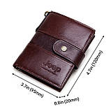 Чоловічий гаманець з натуральної шкіри. Шкіряний гаманець чоловічий портмоне зі шкіри Чорний, фото 10