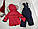 Дитячий зимовий комбінезон на дівчинку штани на бретелях і куртка 86-110 р, фото 2