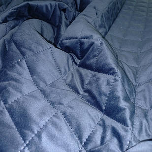 Стьобана тканина Velluto 11 Blue Squares М, велюр