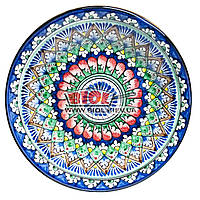Ляган (вузбекська тарілка) 28х4 см для подавання плову керамічний (ручний розпис) (варіант 9)
