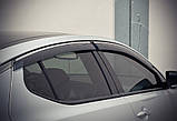 Дефлектори вікон з хром молдингом, вітровики Kia Optima K5 2010-2014 (AVTM), фото 8
