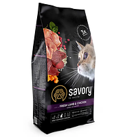 Сухий корм Savory Adult Cat Steril Fresh Lamb & Chicken для стерилізованих котів (ягня і курка) 2 кг