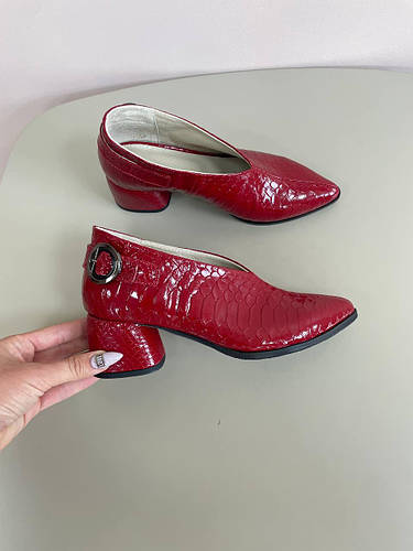 Купить Стильные женские полуботинки из натуральной кожи рептилия ...