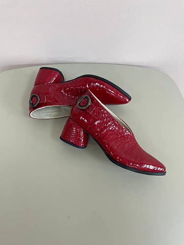 Купить Стильные женские полуботинки из натуральной кожи рептилия ...