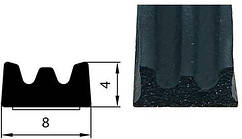 Універсальний ущільнювач Stomil Sanok SD-33x з самоклейною стрічкою (Е-профіль, 8х4 мм) 125 м