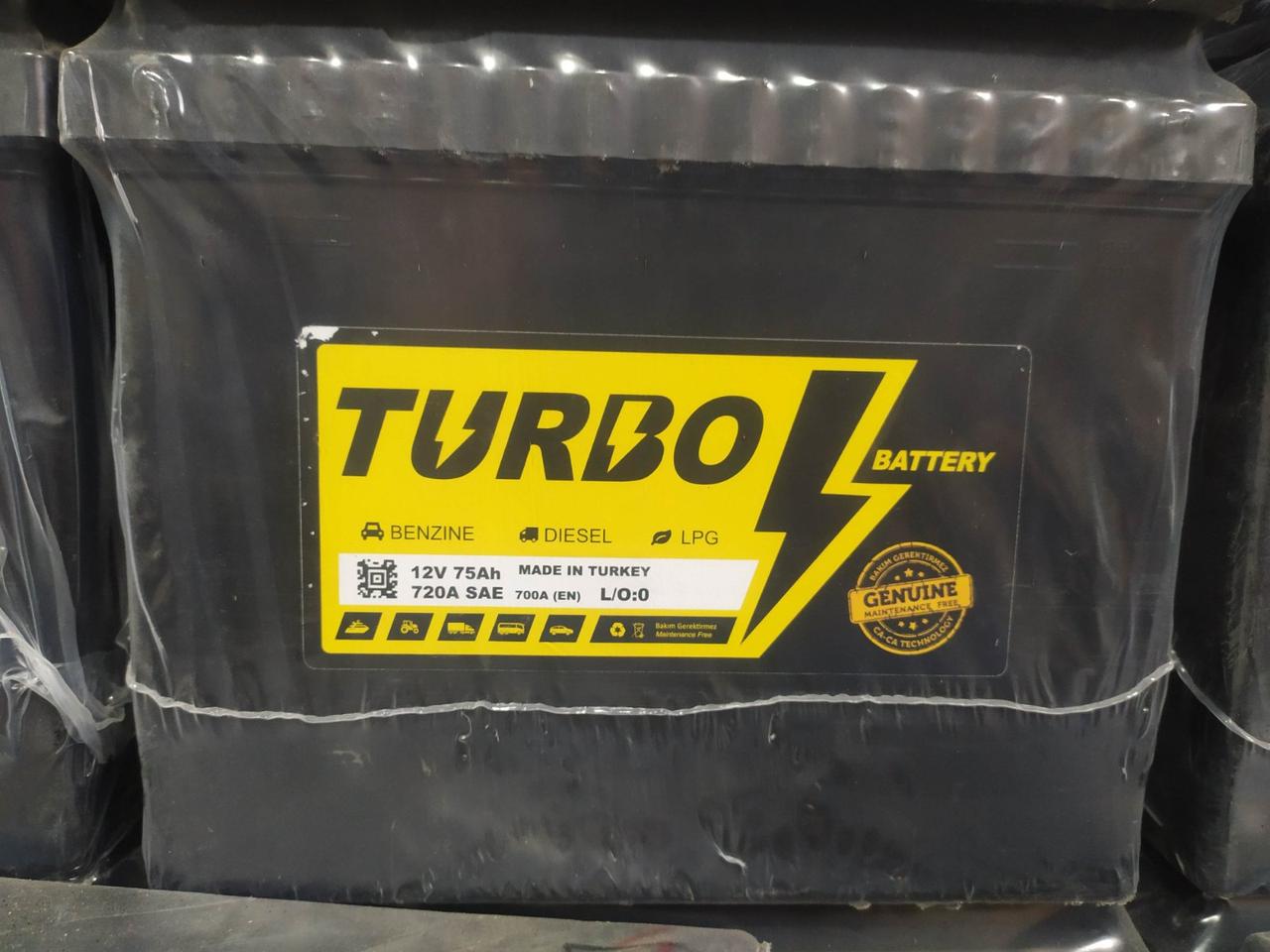 Акумулятор Turbo Asia 75Ah R+ 720A, фото 1