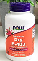 Витамин Е NOW Dry E-400 (268 mg) vegetarian 100 вегетарианских капсул