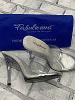 Туфли Pleaser USA для фитнес бикини GALA 01 размер 38 для выступлений сабо прозрачные силиконовые на каблуке