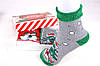Жіночі махрові шкарпетки з новорічним малюнком в подарунковій упаковці, фото 2