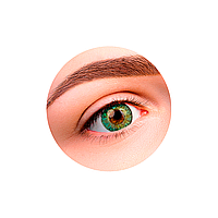Кольорові контактні лінзи Silicos (зелені), 1 шт в блістері