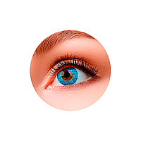 Кольорові контактні лінзи Silicos (небесно блакитні), 1 шт в блістері