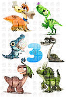 Вафельная картинка Динозавры (101117)