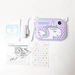 Фотоапарат миттєвого друку Wi-print YT03 Unicorn єдиноріг. Цифровий дитячий фотоапарат принтер Wi-print, фото 6