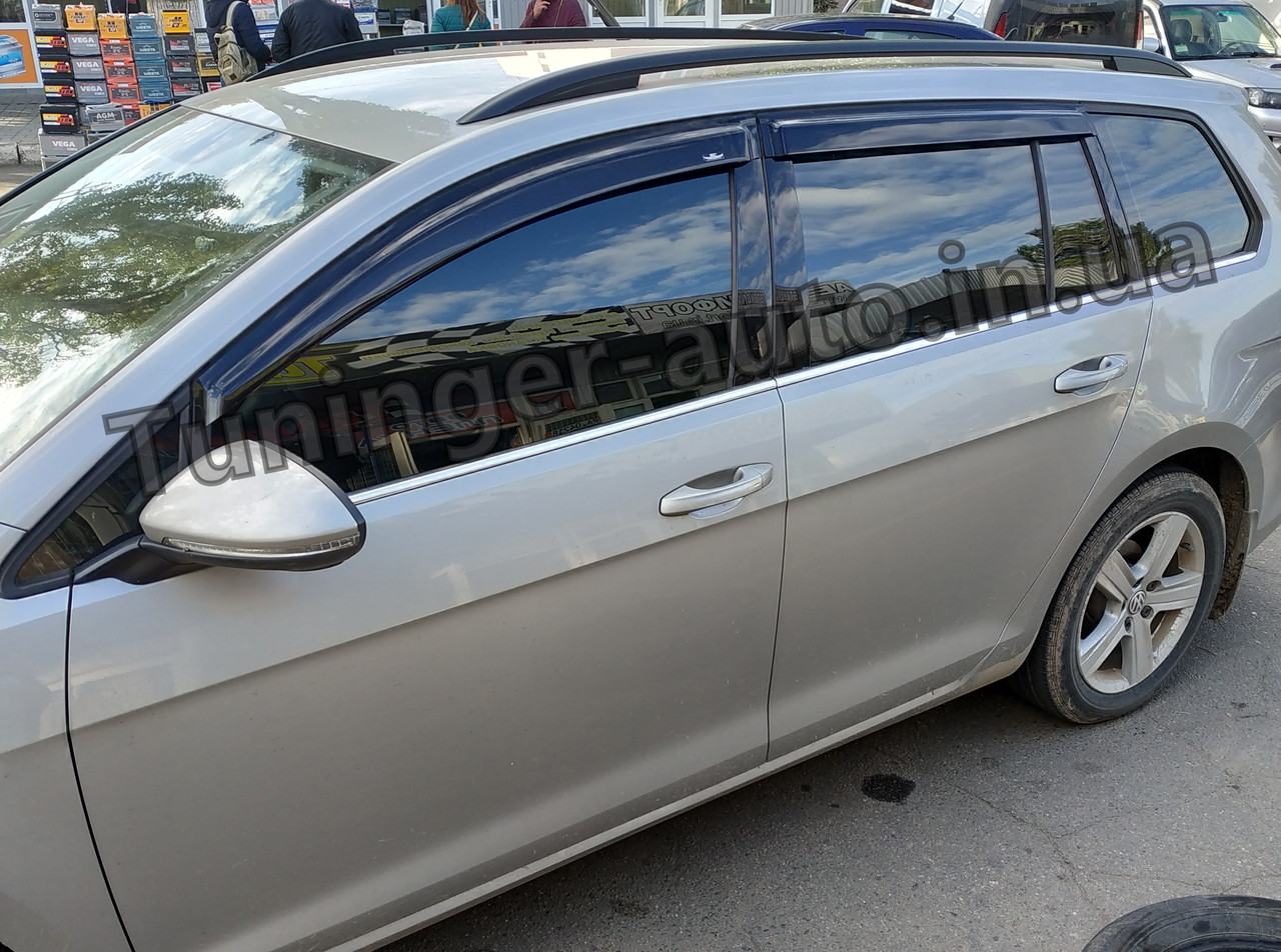 Дефлектори вікон (вітровики) Volkswagen Golf 7 (універсал) 2012-2020 (Hic)