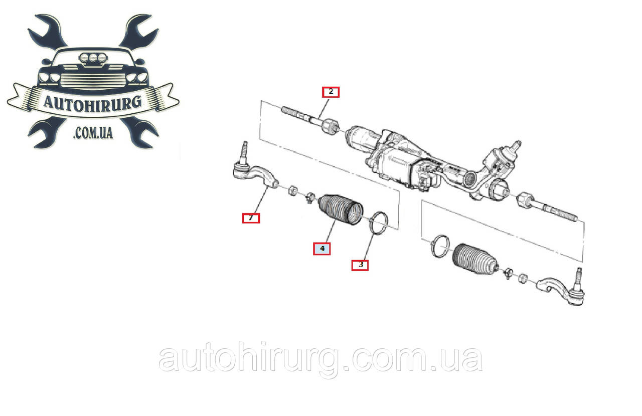 Кермова тяга в зборі Cadillac ATS 22789023 / 22961953 / 22789026