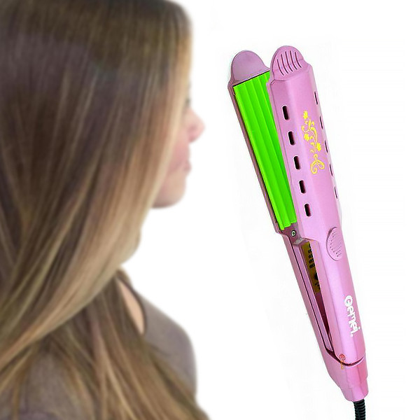 Плойка-гофре для волосся ProGemei GM 2957 Рожева, фото 1