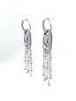 Сережки-підвіски срібні з цирконієм Т3-ц, фото 2
