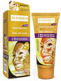 Золота маска для обличчя 24 K Gold Whitening Gold Caviar Peel Off Mask, 60 г