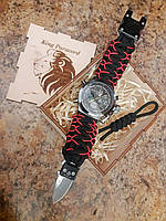 Годинник з паракорду з застібкою-ніж колір плетіння розмір під замовлення + брелок у подарунок
