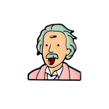 "Альберт Ейнштейн з язиком" значок (пін) металевий